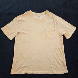 Boca Classics Islandwear Yellow Short Sleeve Cotton Pocket T-Shirt Men's L